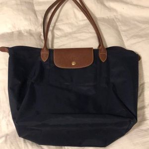 Longchamp Navy Medium Tote Bag